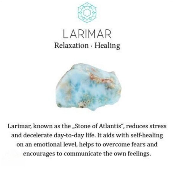 Larimar ✦ Wire Wrap Cuff ✦ 14Kt Gold Over Copper w/ Ocean Calm & Peace Talisman - Picture 11 of 12